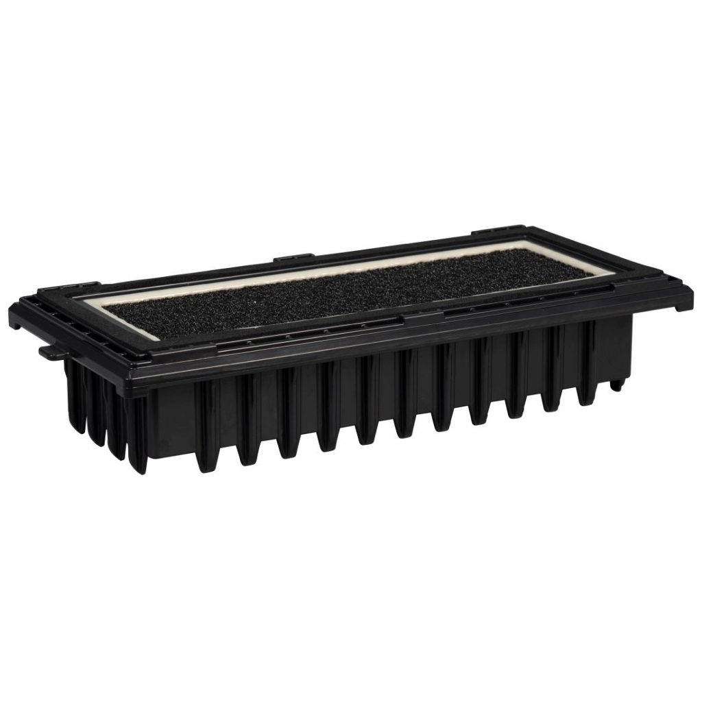 MAKITA Vesisuodatin VC006GM. Kuvassa vesisuodatin etuviistosta.