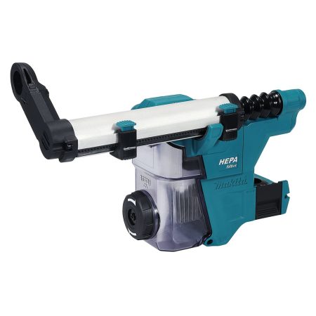 MAKITA Pölynimulisälaite DX16. Kuvassa pölynimulisälaite etuviistosta.
