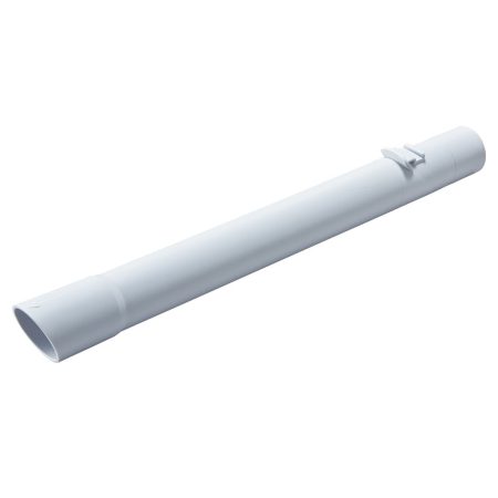 MAKITA Imuputki 340 mm, rikkaimureille, valkoinen, lukittava, syklonin kanssa. Kuvassa imuputki etuyläviistosta.