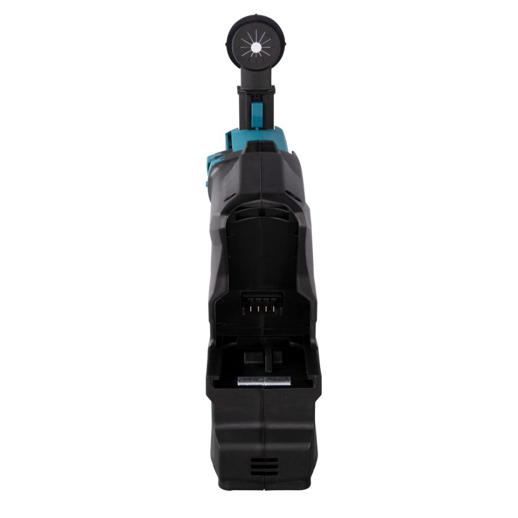 MAKITA Pölynimulisälaite DX12. Kuvassa pölynimulisälaite takaapäin.