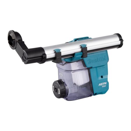 MAKITA Pölynimulisälaite DX11 poravasaralle. Kuvassa pölynimulisälaite etuviistosta.