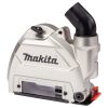 MAKITA Pölysuoja imuriliitännällä 125 mm, Ø32/37 mm. X-Lock kulmahiomakoneet. Kuvassa pölysuoja imuriliitännällä etuviistosta.