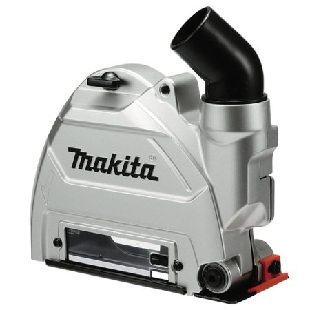 MAKITA Pölysuoja imuriliitännällä 125 mm, XGT. Kuvassa pölysuoja imuriliitännällä etuviistosta.