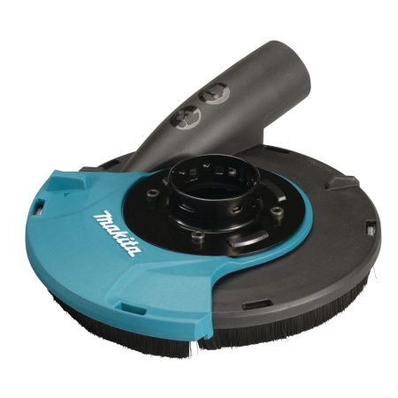 MAKITA Pölysuoja imuriliitännällä 125 mm, Ø32/37 mm. Kuvassa pölysuoja imuriliitännällä yläviistosta.
