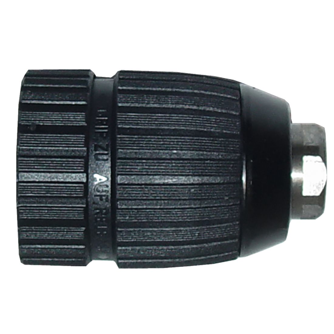 MAKITA Pikaistukka 13 mm, 1/2" - 20UNF, 1,5 - 13 mm, muovikuori. Kuvassa pikaistukka sivustapäin.