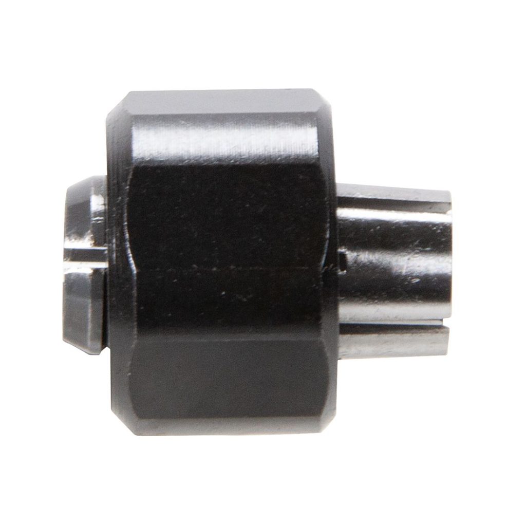 MAKITA Supistusholkki ja kiristyshylsy 8 mm. Kuvassa supistusholkki ja kiristyshylsy sivustapäin.