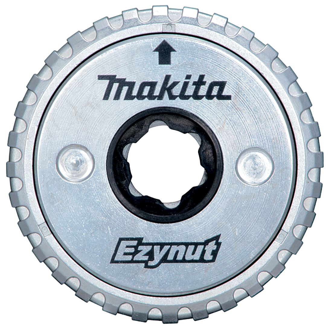 MAKITA Laikkamutteri pika M14 kulmahiomakoneille 180-230mm. Kuvassa laikkamutteri ylhäältäpäin.