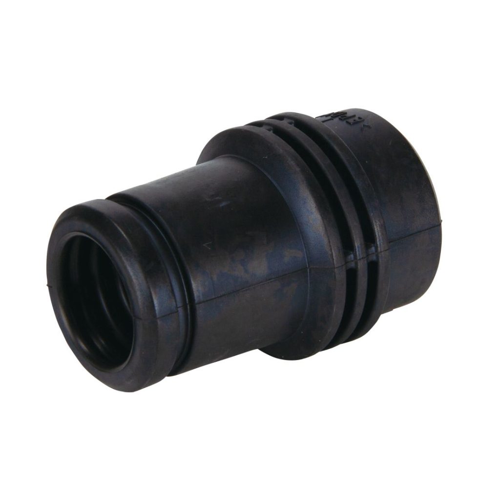 MAKITA Imuriadapteri, Ø 24 / 38 mm. Kuvassa imuriadapteri etuviistosta.