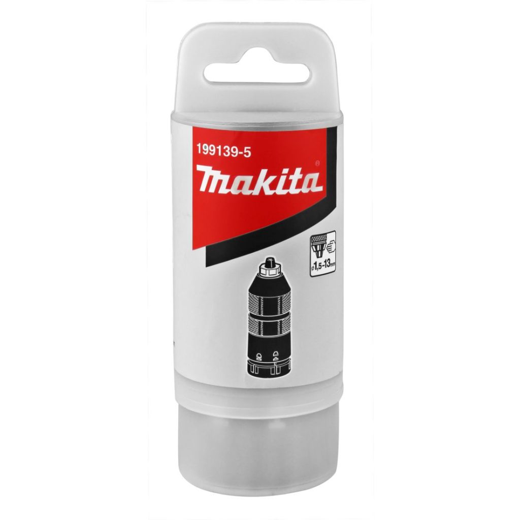 MAKITA Pikaistukka 13 mm, 1/2" - 20UNF, pikavaihto, 1,5 - 13 mm. Kuvassa pikaistukkapakkaus edestäpäin.