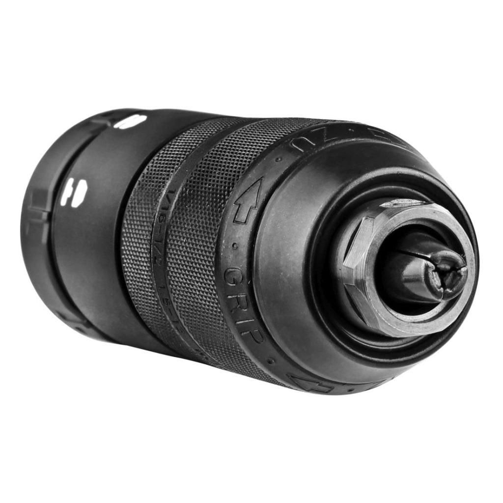 MAKITA Pikaistukka 13 mm, 1/2" - 20UNF, pikavaihto, 1,5 - 13 mm. Kuvassa pikaistukka etuviistosta.