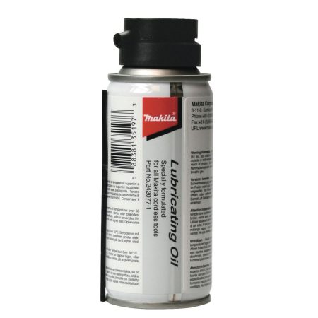 MAKITA Voiteluaine kaasunaulaimille 100ml. Kuvassa voiteluainepullo edestäpäin.