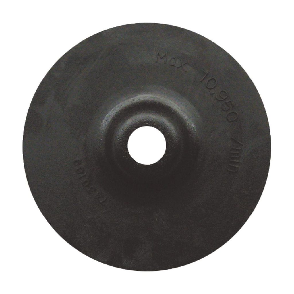 MAKITA Hiomalautanen 125 mm, kumia, M14. Kuvassa hiomalautanen ylhäältäpäin.