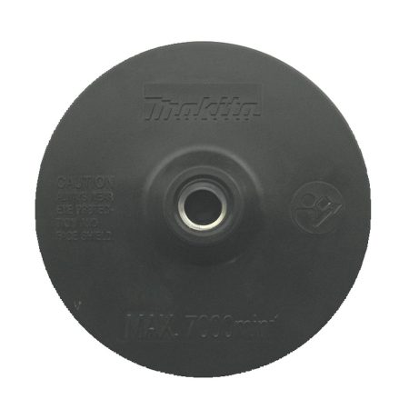 MAKITA Hiomalautanen 125 mm, koukkutarrakiinnitys, M14. Kuvassa hiomalautanen ylhäältäpäin.