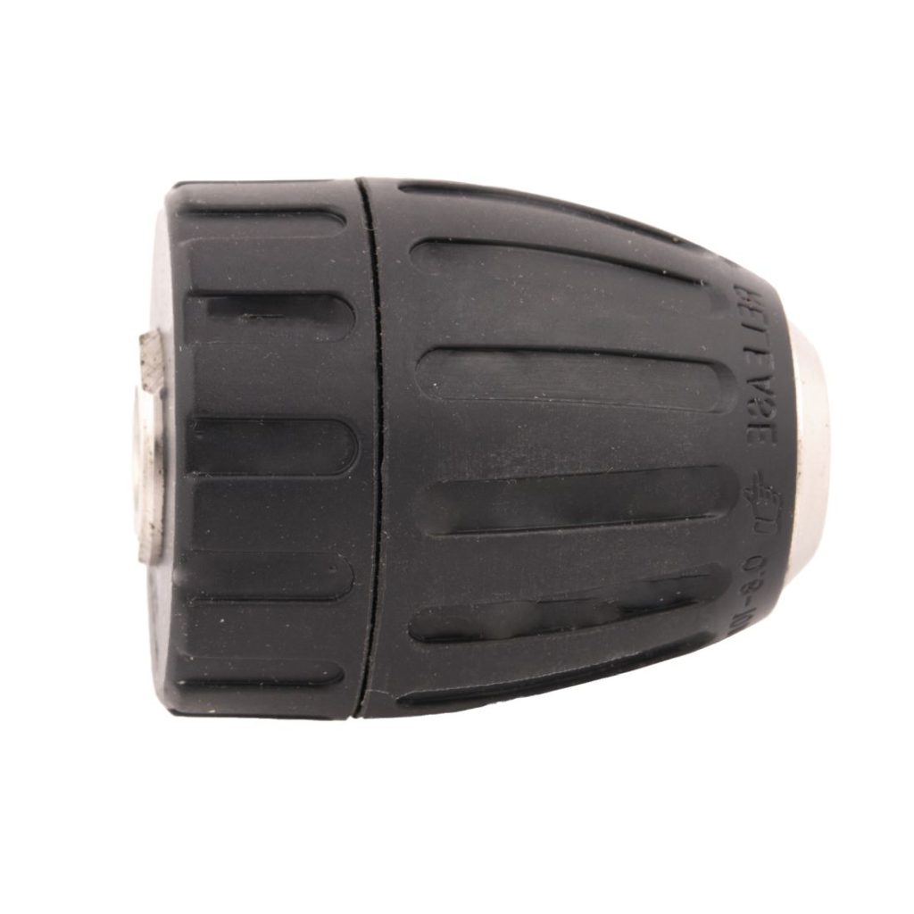 MAKITA Pikaistukka 10 mm, 3/8" - 24UNF, 0,8 - 10 mm. Kuvassa pikaistukka sivustapäin.