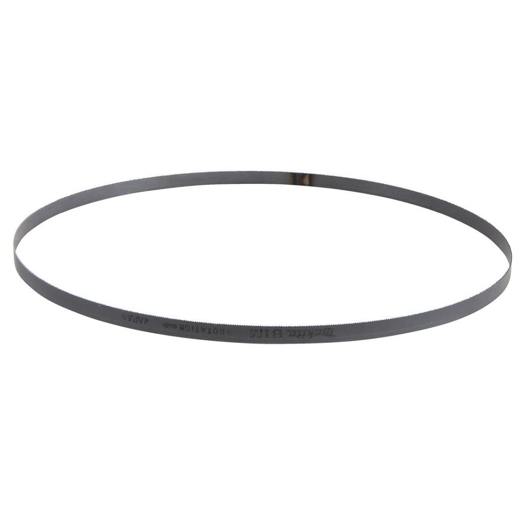 MAKITA Vannesahanterä 13x1140 mm BiM 18tpi 1 kpl. Kuvassa vannesahanterä yläviistosta.