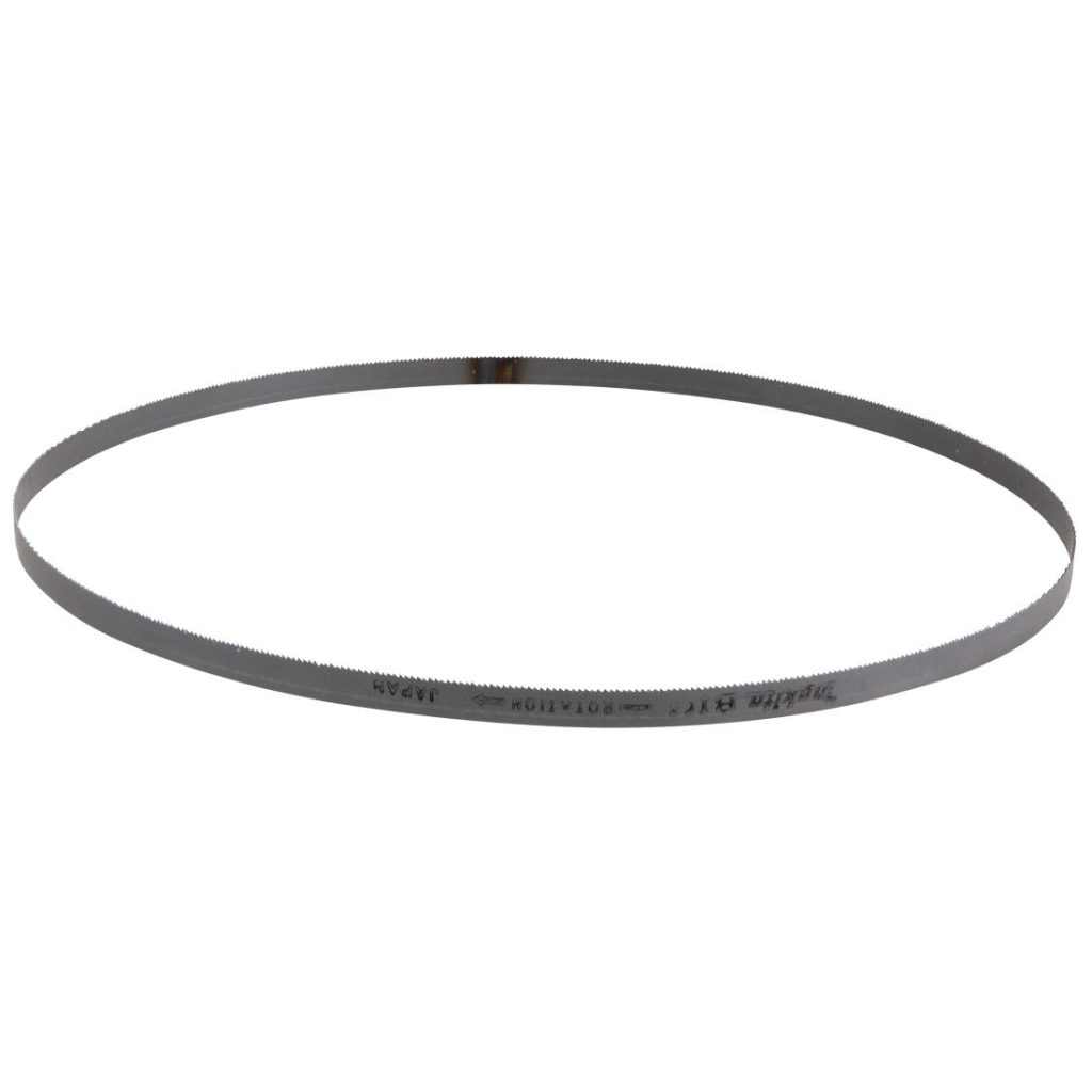 MAKITA Vannesahanterä 13x1140 mm BiM 14tpi 1 kpl. Kuvassa vannesahanterä yläviistosta.