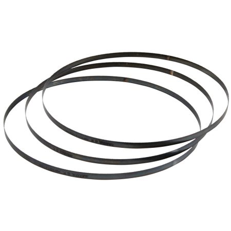 MAKITA Vannesahanterä 13x1140 mm HCS 24tpi 3 kpl. Kuvassa kolme vannesahanterää yläviistosta.