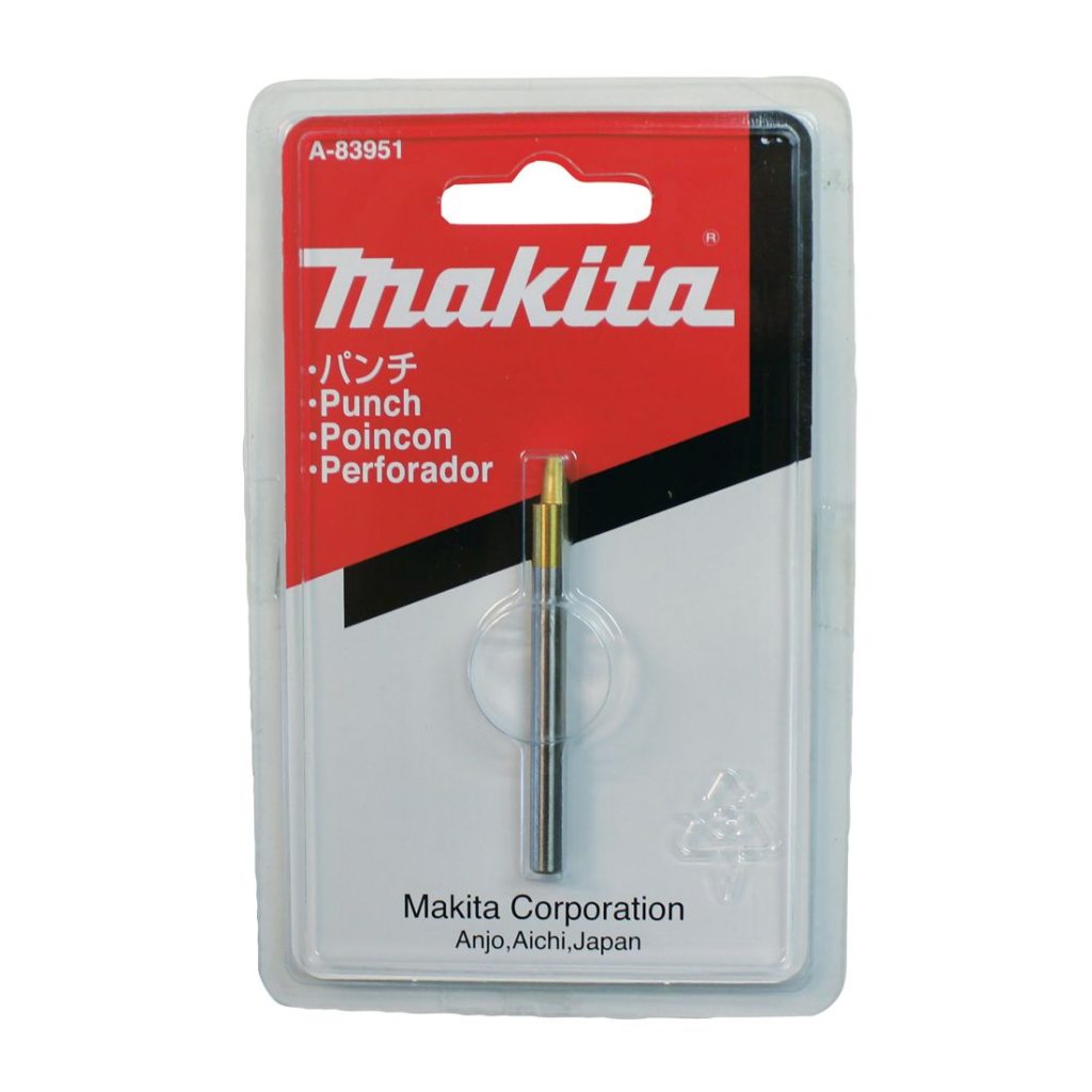MAKITA Lävistin. Kuvassa lävistinpakkaus edestäpäin.
