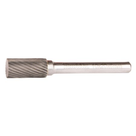 MAKITA Kovametalliviila 10x20mm, muoto A. Kuvassa kovametalliviila sivustapäin.