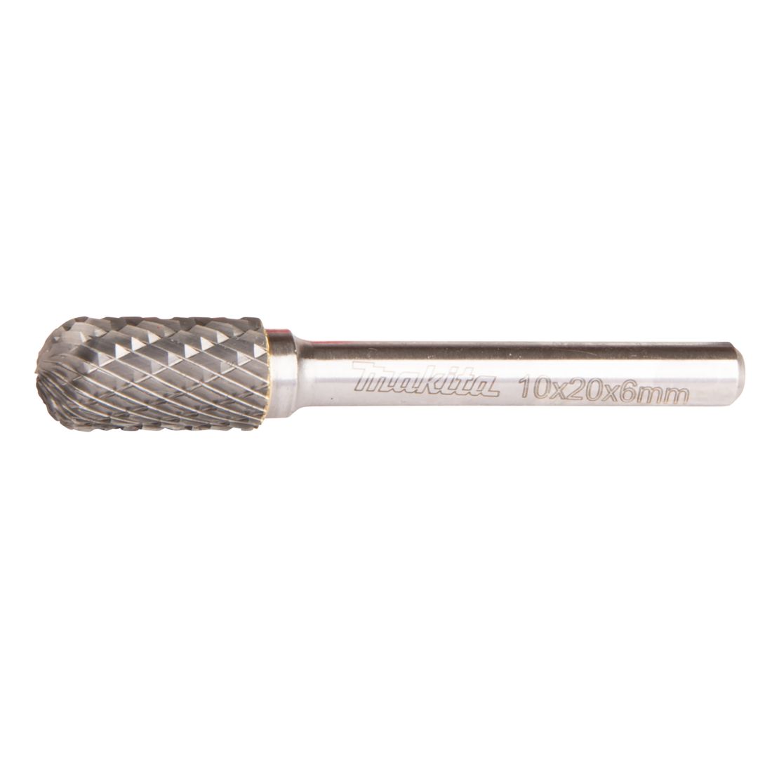 MAKITA Kovametalliviila 10x20mm, muoto C. Kuvassa kovametalliviila sivustapäin.