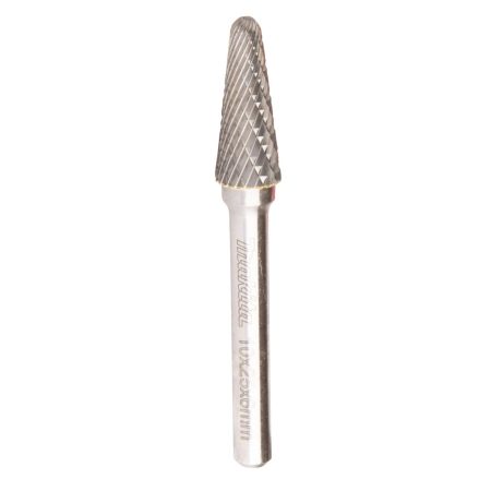 MAKITA Kovametalliviila 10x25mm, muoto L. Kuvassa kovametalliviila pystyasennossa edestäpäin.
