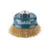 MAKITA Teräsharja 75 mm x M14 (kulmahiomakoneille). Kuvassa kuppiharja yläviistosta.