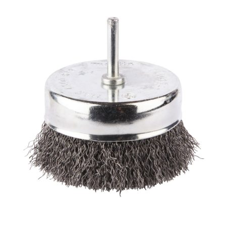 MAKITA Teräsharja 80x6mm. Kuvassa kuppiharja yläviistosta.