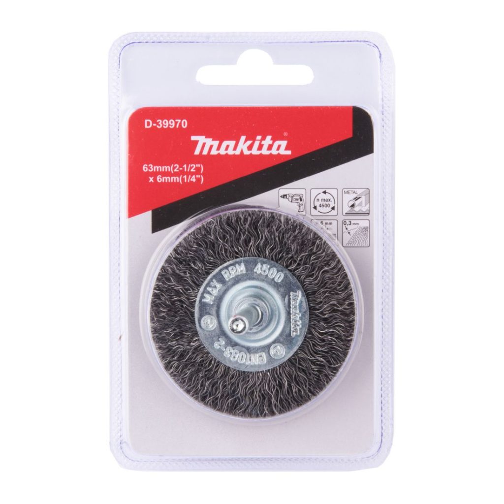 MAKITA Teräsharja 63x6mm. Kuvassa laikkaharjapakkaus edestäpäin.