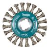 MAKITA Teräsharja 115 mm X-Lock. Kuvassa laikkaharja ylhäältäpäin.
