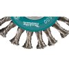 MAKITA Teräsharja 115 mm X-Lock. Lähikuvassa laikkaharja ylhäältäpäin.