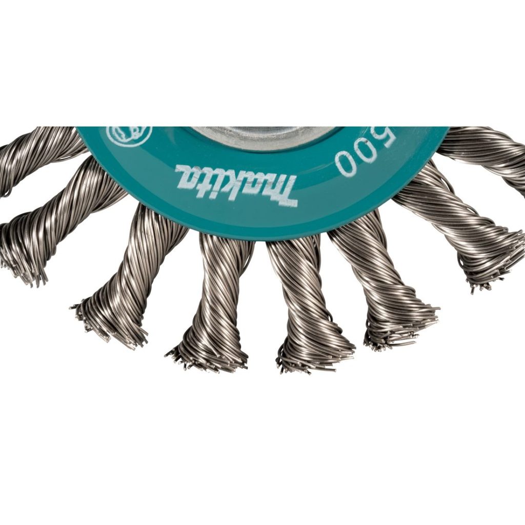 MAKITA Teräsharja 115 mm X-Lock. Lähikuvassa laikkaharja ylhäältäpäin.