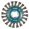 MAKITA Teräsharja 115 mm X-Lock. Kuvassa laikkaharja ylhäältäpäin.