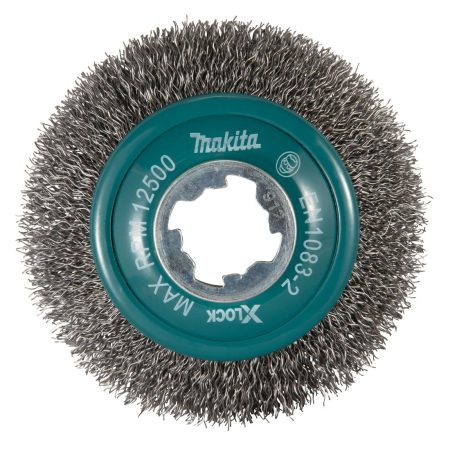 MAKITA Teräsharja 100 mm X-Lock. Kuvassa kuppiharja ylhäältäpäin.