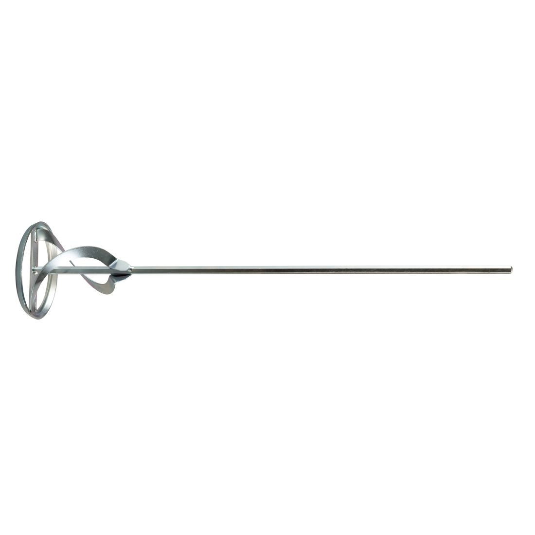 MAKITA Vispilä 120 x 600 mm, 3/8". Kuvassa vispilä sivustapäin.
