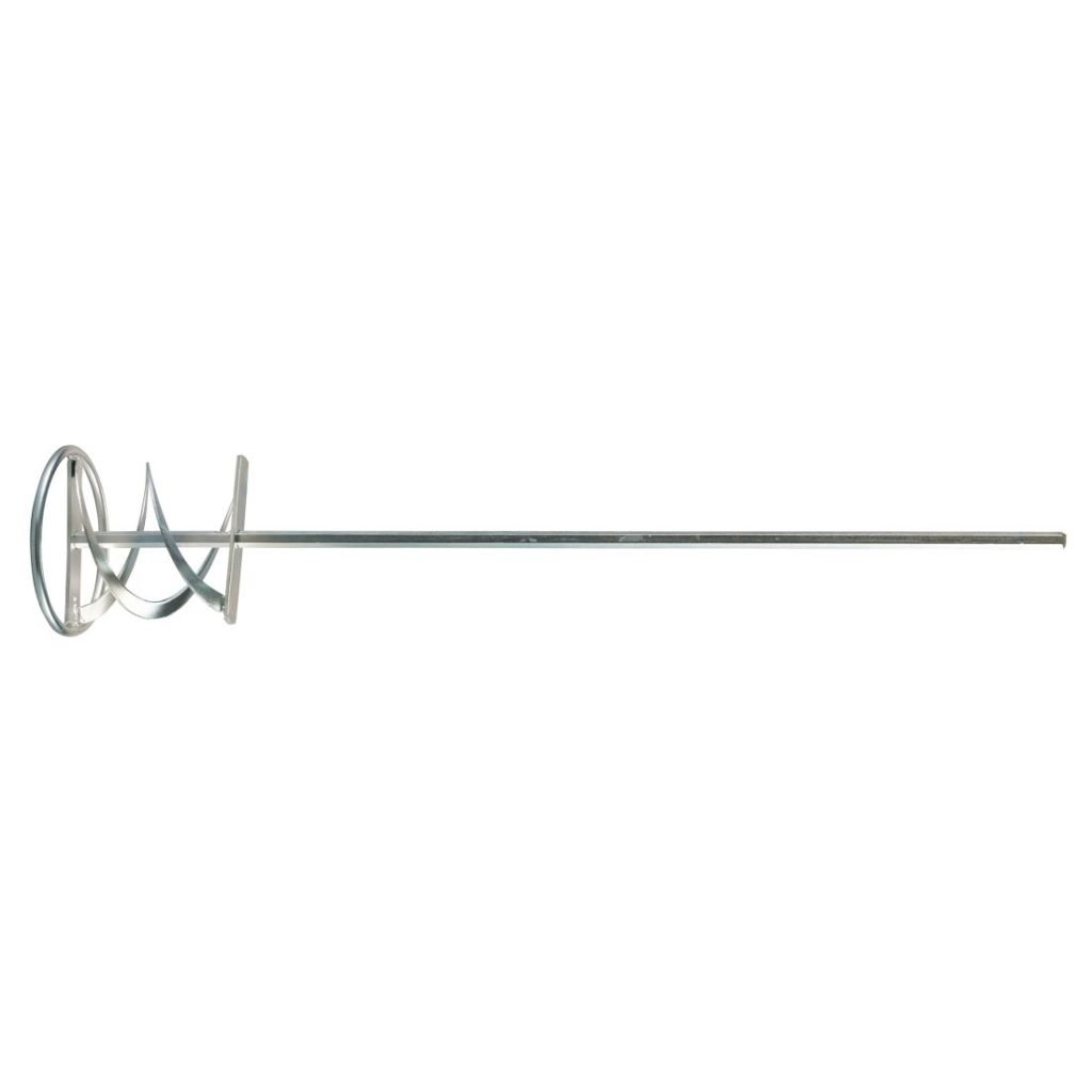 MAKITA Vispilä 120 x 600 mm, 3/8". Kuvassa vispilä sivustapäin.