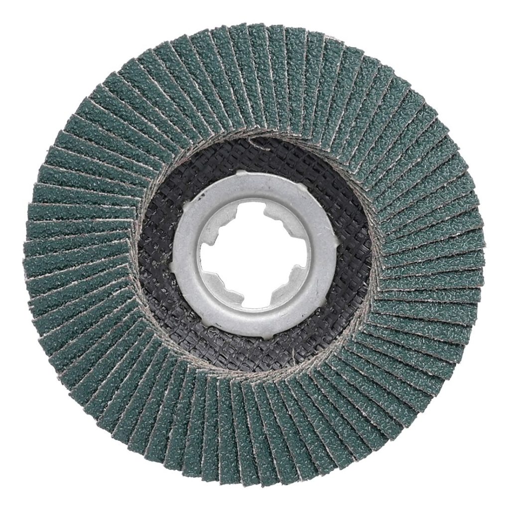MAKITA Liuskalaikka 125 mm X-LOCK K40 rst Zircon. Kuvassa liuskalaikka alhaaltapäin.