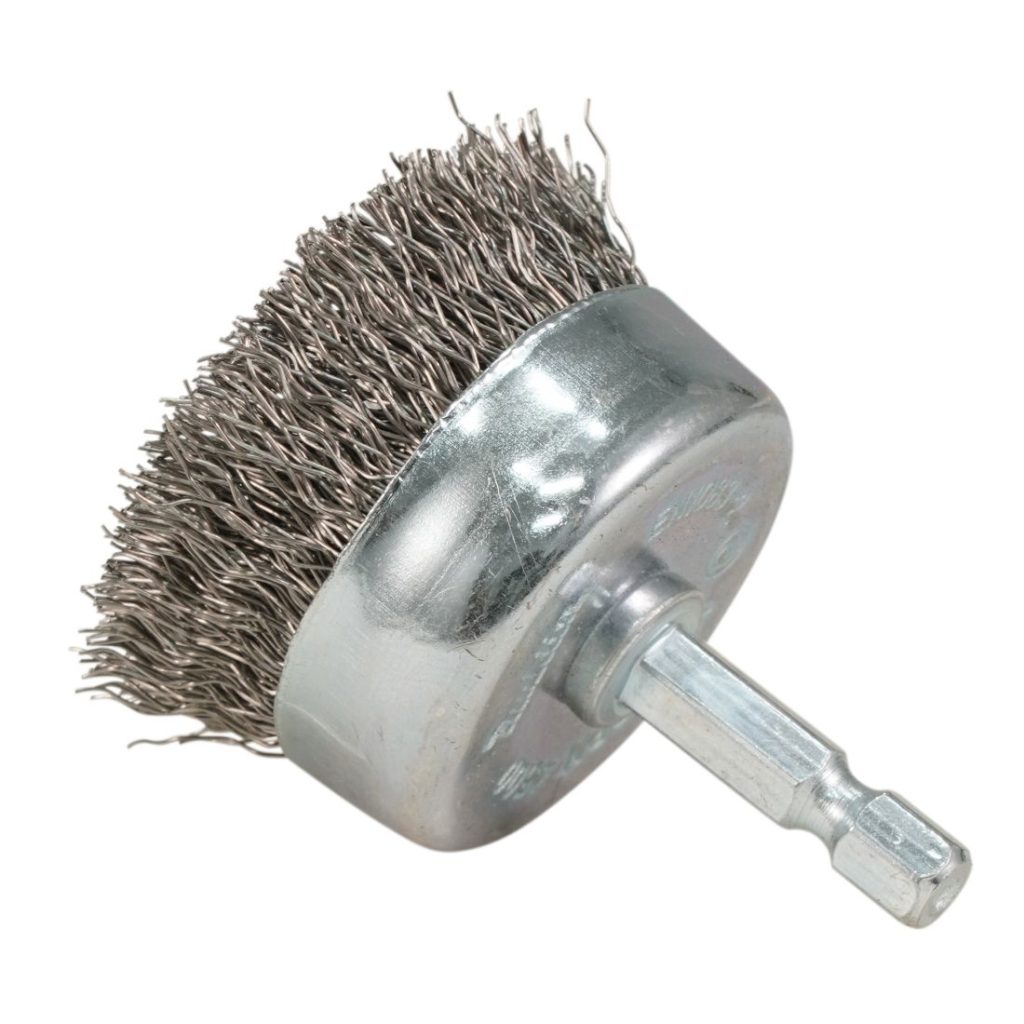 MAKITA Teräsharja 50 mm. Kuvassa kuppiharja taka-alaviistosta.