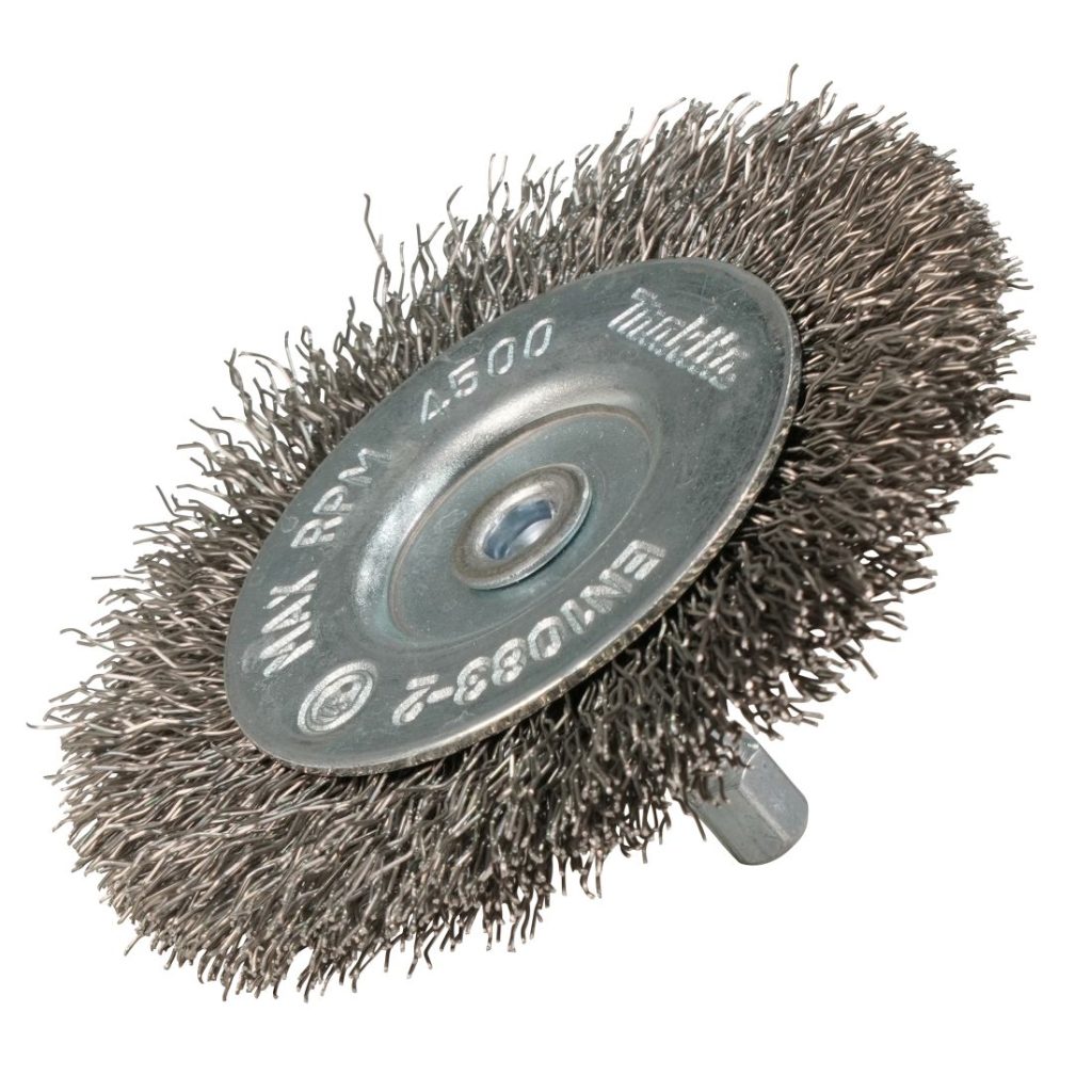 MAKITA Teräsharja 75 mm. Kuvassa laikkaharja etualaviistosta.