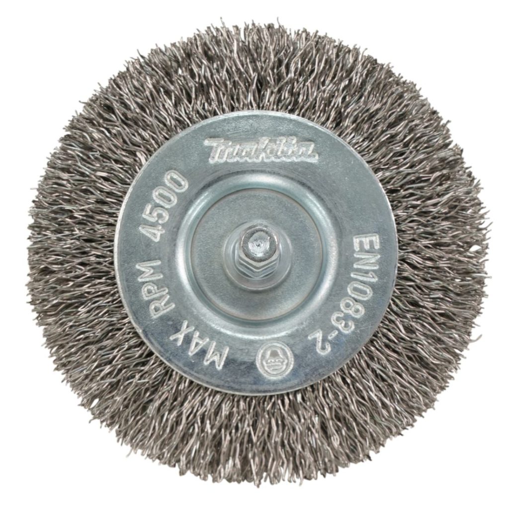 MAKITA Teräsharja 75 mm. Kuvassa laikkaharja ylhäältäpäin.