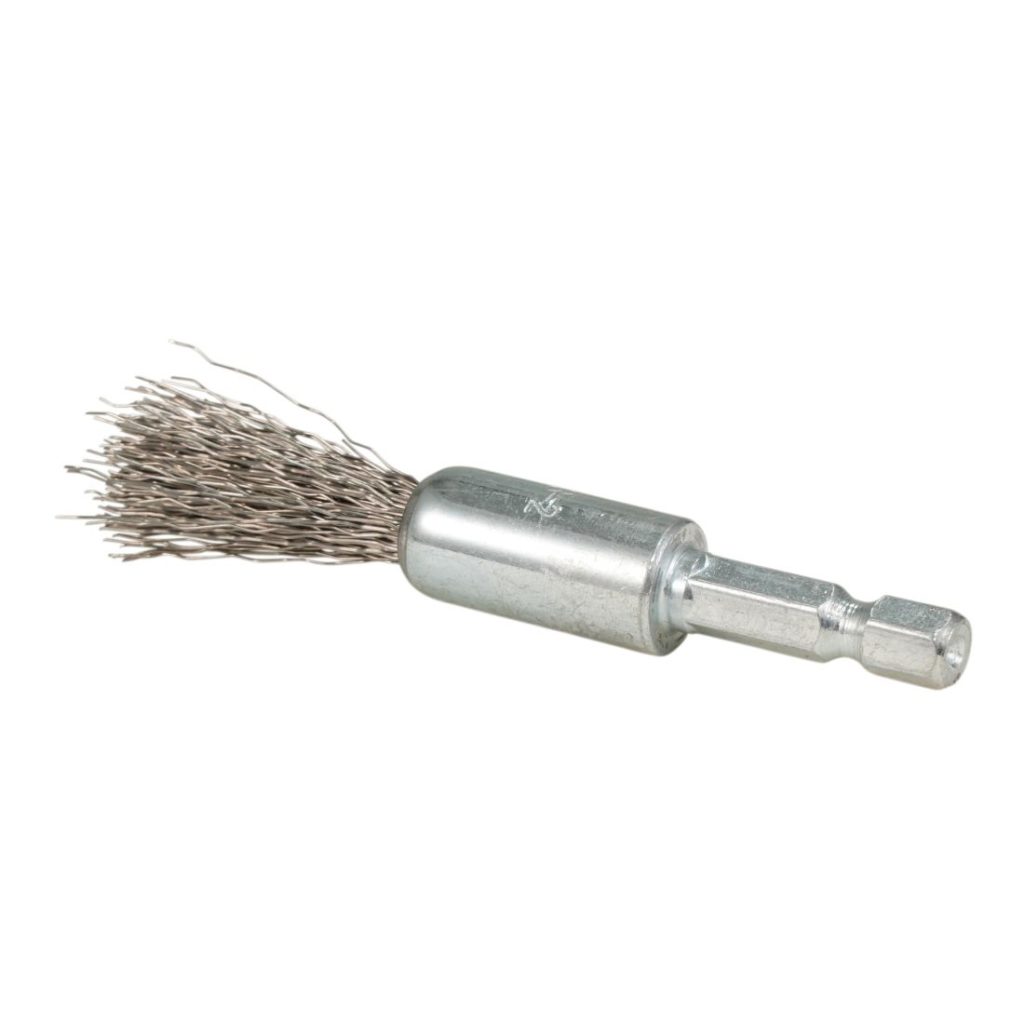 MAKITA Teräsharja 12 mm. Kuvassa pensseliharja takaviistosta.