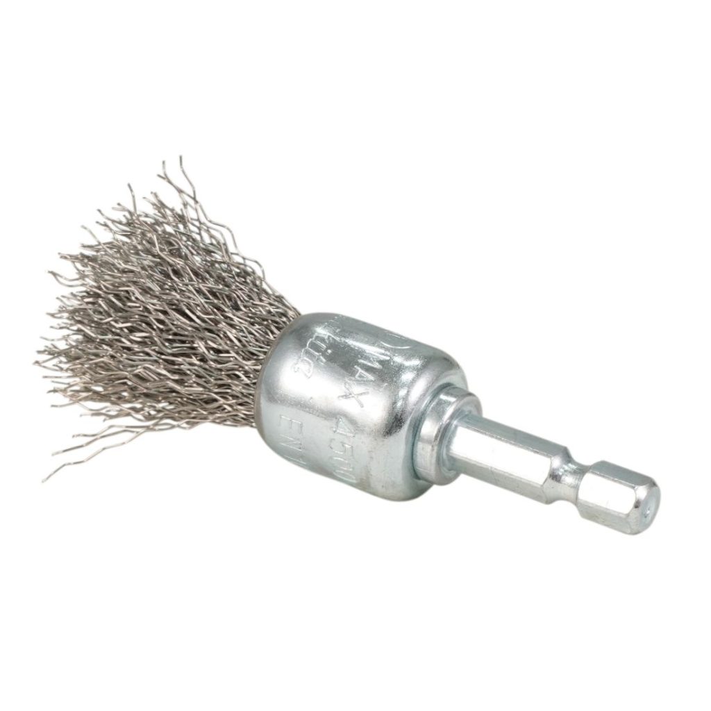 MAKITA Teräsharja 19 mm. Kuvassa pensseliharja takaviistosta.