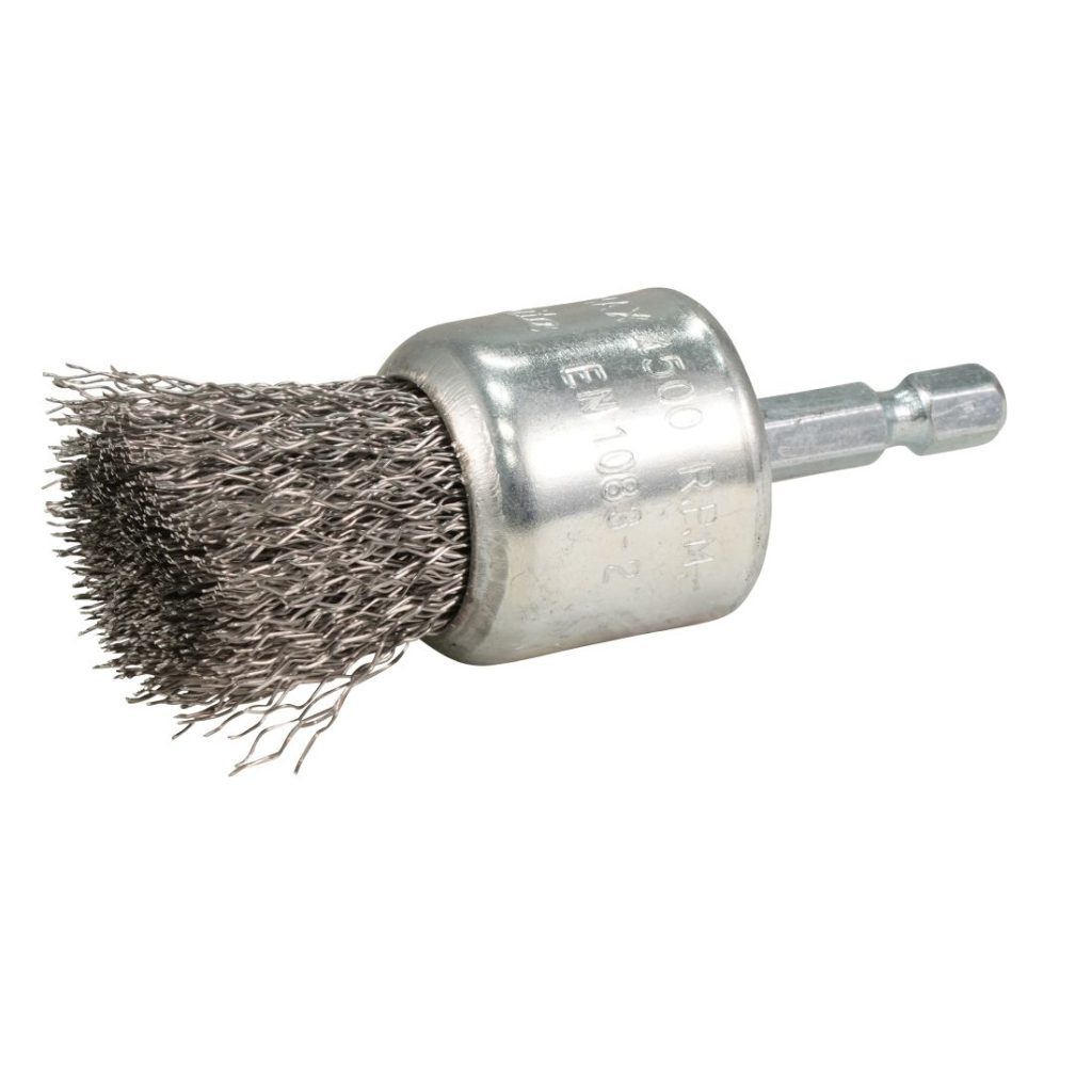 MAKITA Teräsharja 28 mm. Kuvassa pensseliharja etuviistosta.
