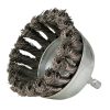 MAKITA Teräsharja 75 mm. Kuvassa kuppiharja etualaviistosta.