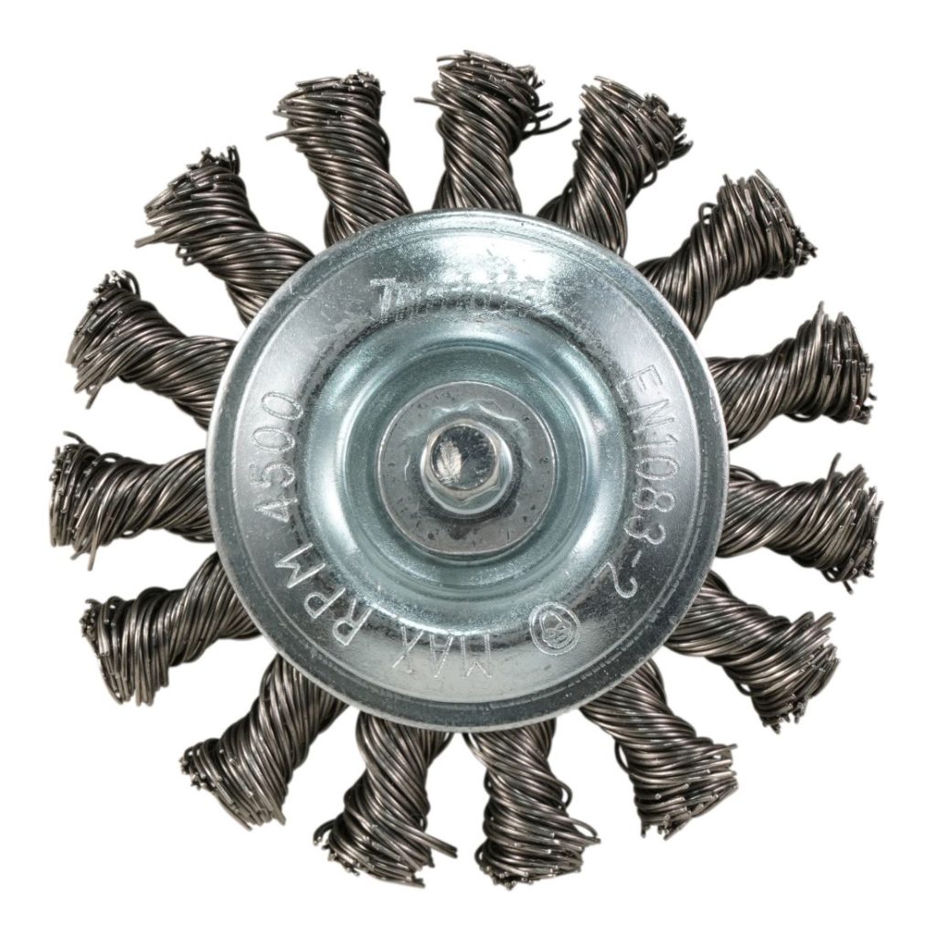 MAKITA Teräsharja 75 mm. Kuvassa laikkaharja ylhäältäpäin.