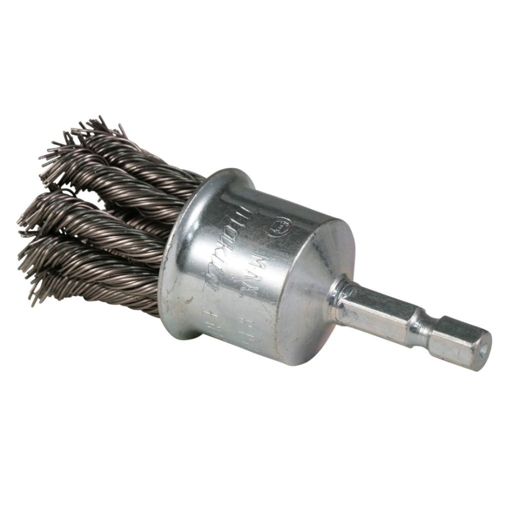 MAKITA Teräsharja 24 mm. Kuvassa pensseliharja takaviistosta.