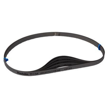 MAKITA Vannesahanterä BiM 13 x 730 mm, 14tpi, 5 kpl. Kuvassa vannesahanterä yläviistosta.