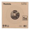MAKITA Katkaisulaikka metalli 355x4,3x25,4 mm, A24T, 5kpl. Kuvassa katkaisulaikkapakkaus edestäpäin.
