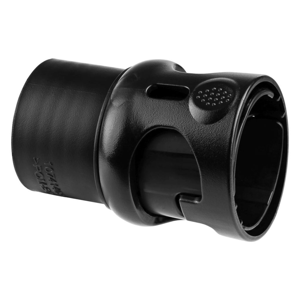MAKITA Imuriadapteri, pikaliitos Ø 32 mm. Kuvassa imuriadapteri takaviistosta.