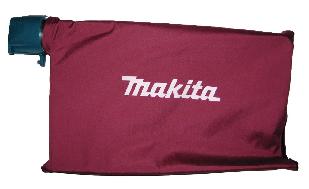 MAKITA Pölypussi. Kuvassa pölypussi sivustapäin.