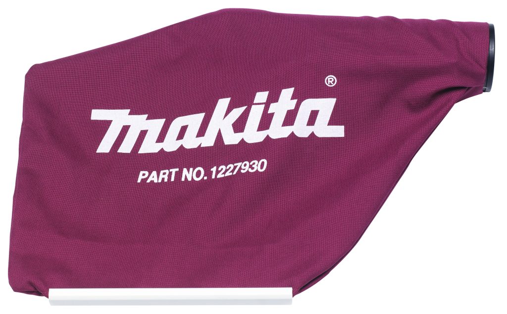 MAKITA Pölypussi höylälle. Kuvassa pölypussi sivustapäin.